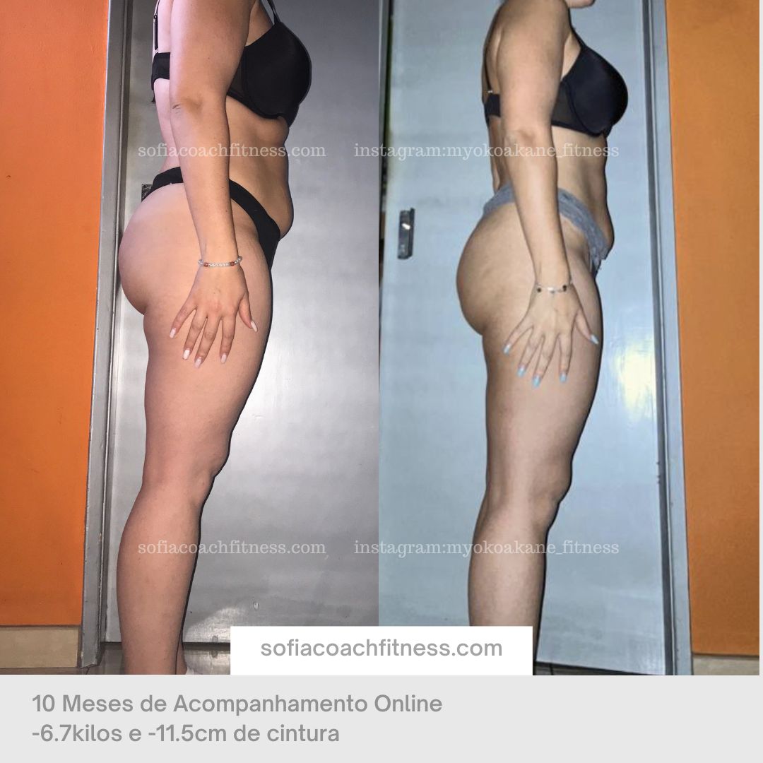 Physical transformation – weight loss with strength training and online coaching