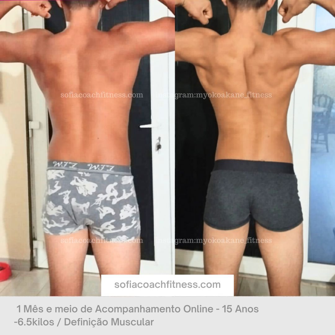Antes e depois corpo mais forte e definido com coaching fitness