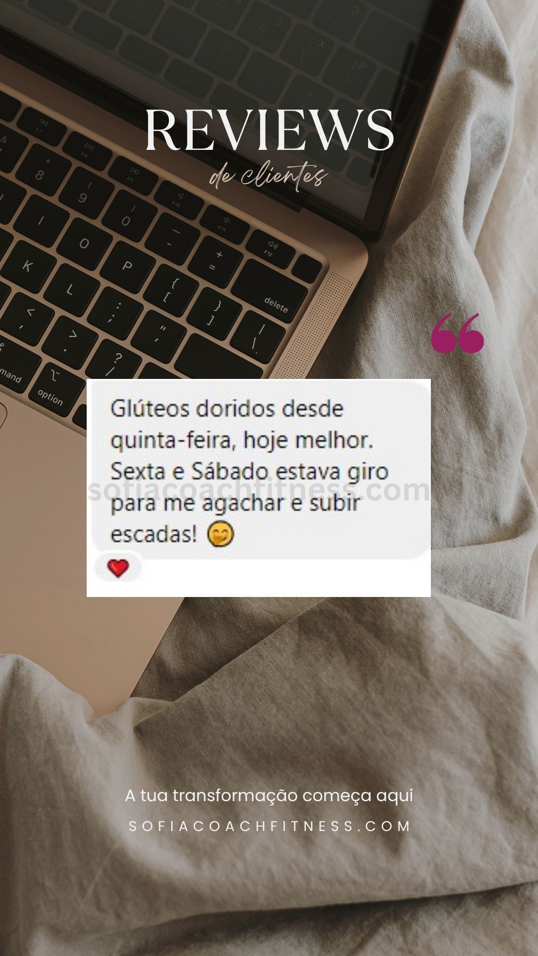 Cliente alcança resultados com acompanhamento de treino e alimentação