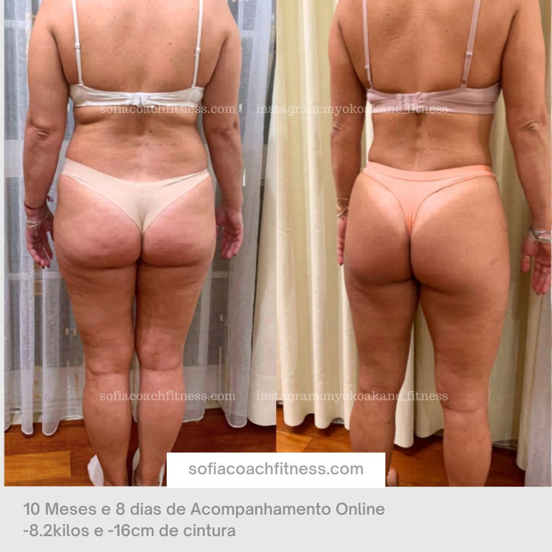 Transformação corporal perda de gordura com acompanhamento fitness online