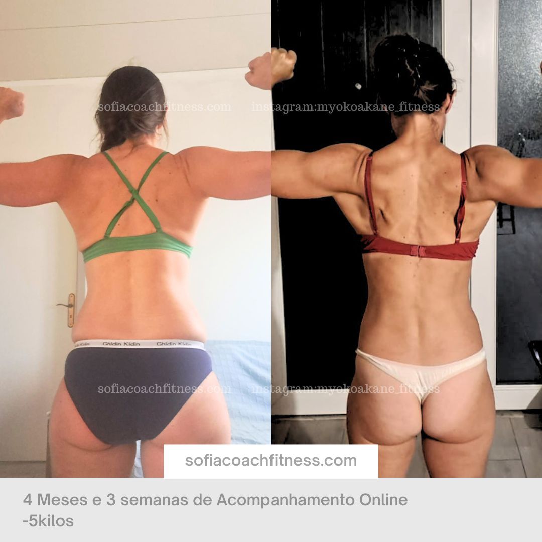 Evolução corporal com definição visível e perda de gordura