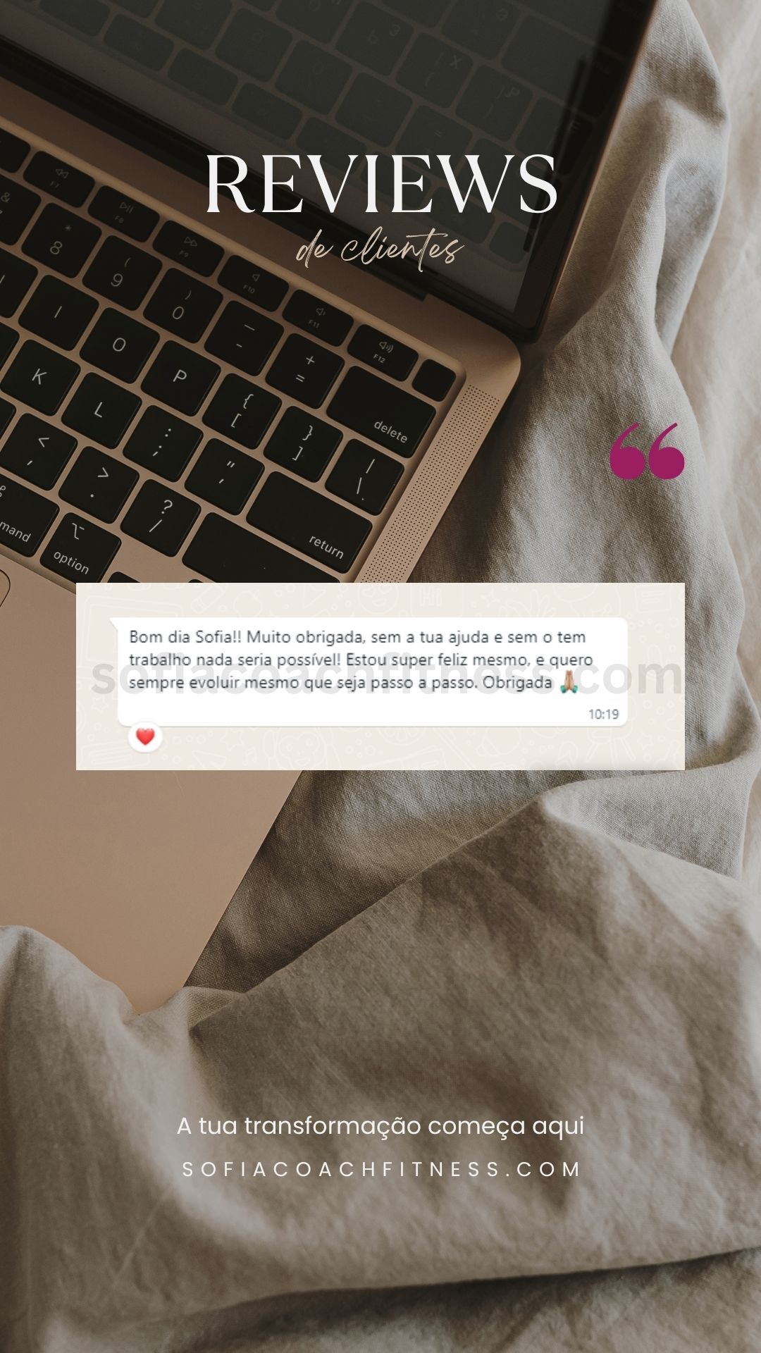 Review de WhatsApp com resultados de perda de peso e tonificação