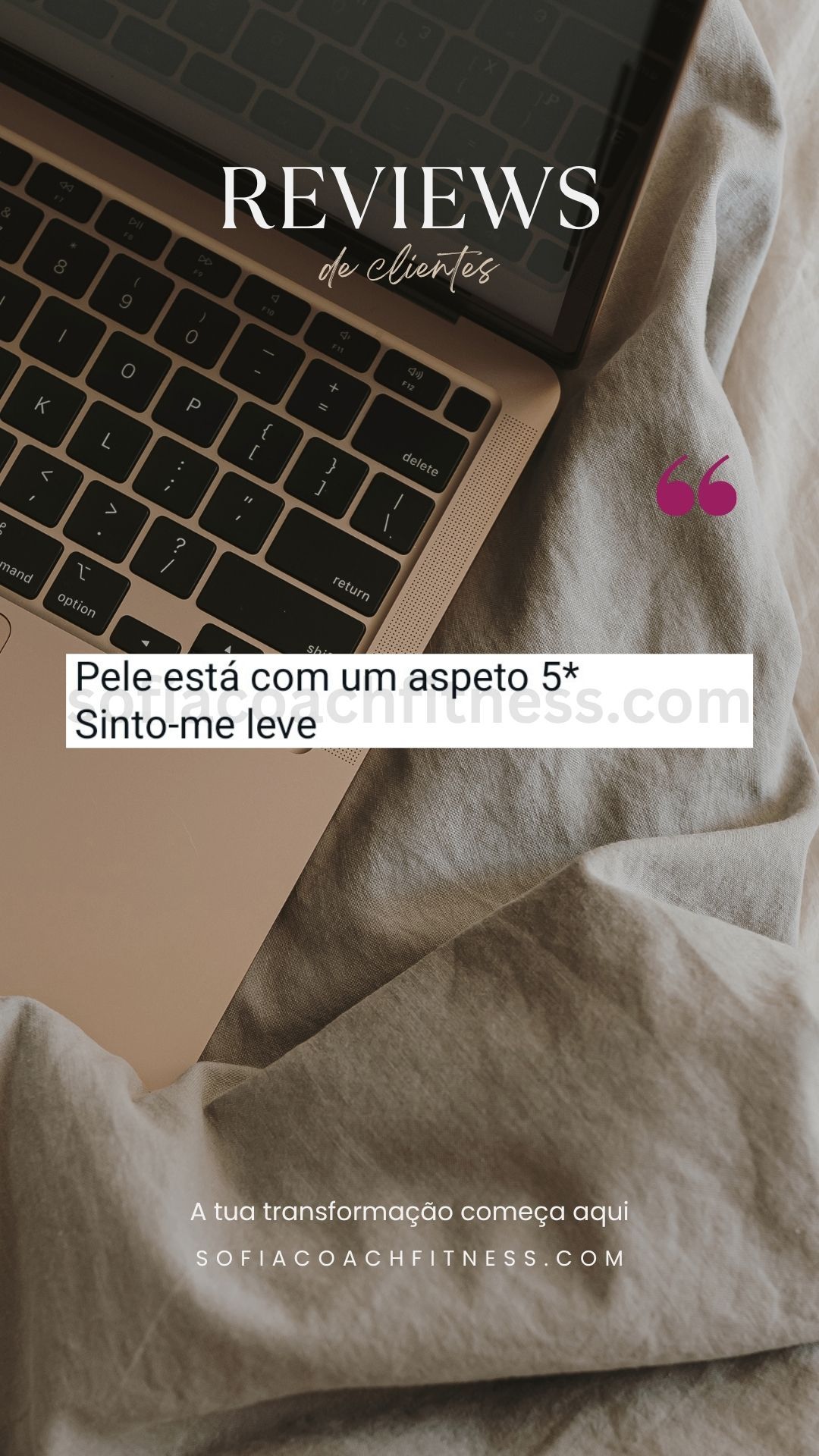 Review de cliente com melhoria da composição corporal e perda de gordura