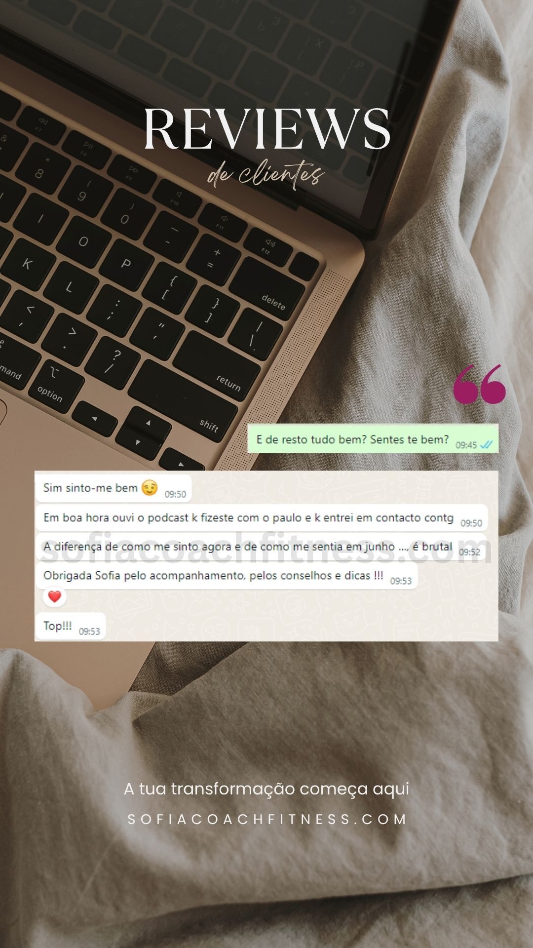 Review de cliente com sucesso em perda de peso e tonificação