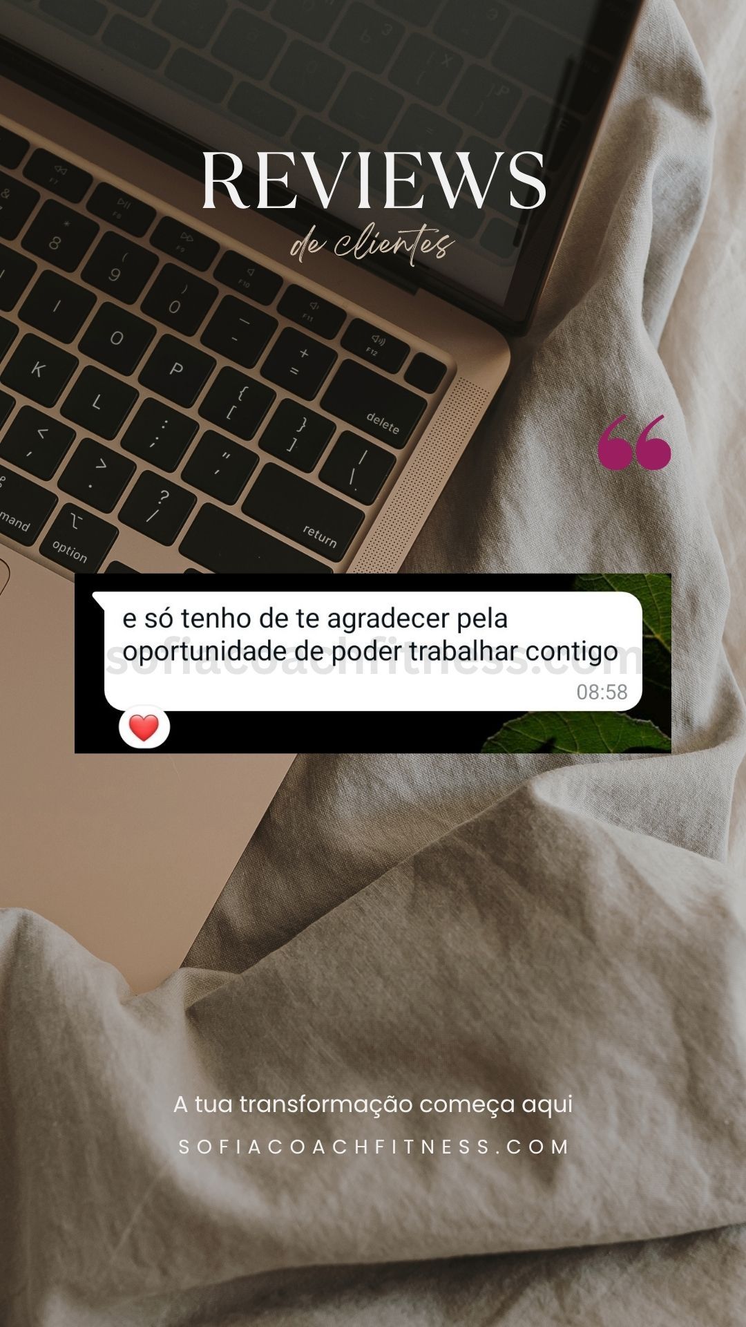 Feedback de cliente com resultados reais em fitness e nutrição