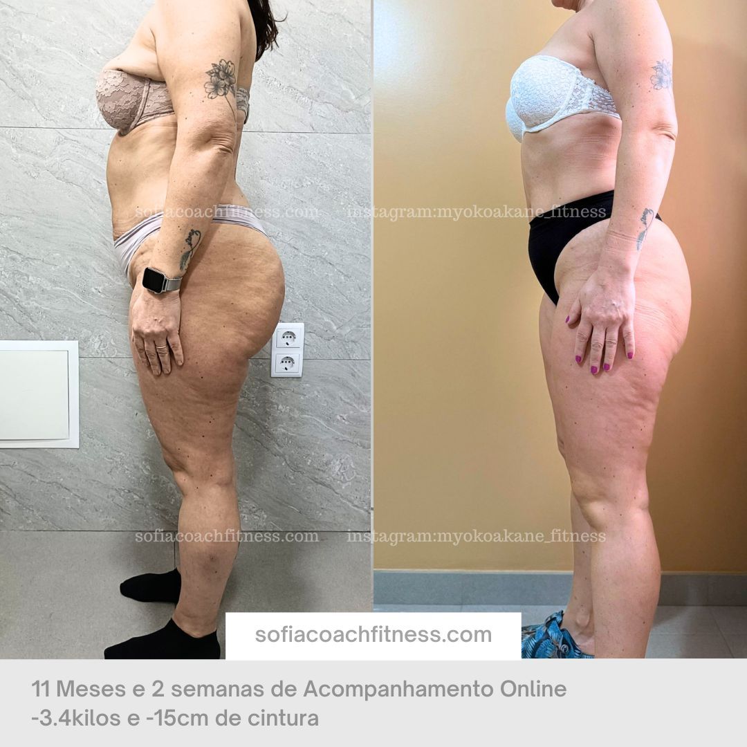 Evolução física emagrecimento saudável com coaching online