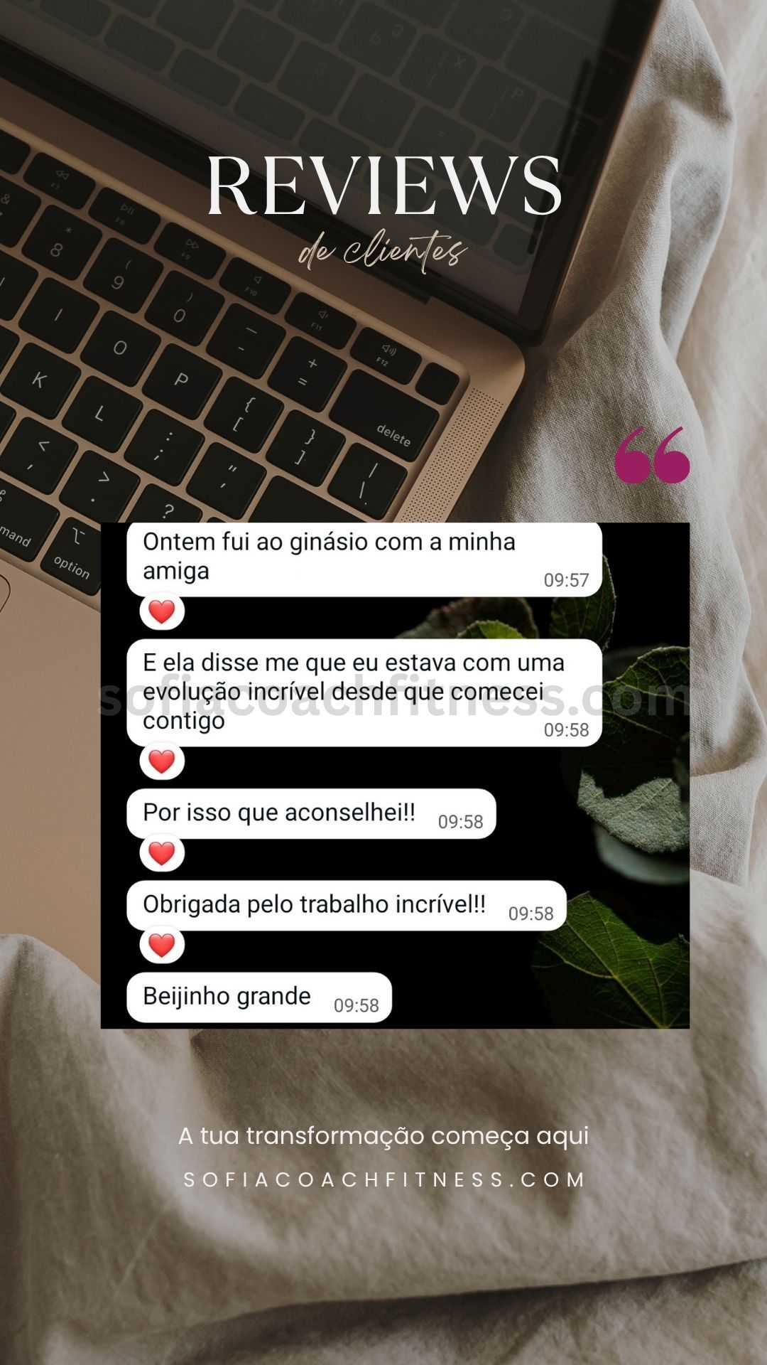 Testemunho de emagrecimento com resultados visíveis e acompanhamento online