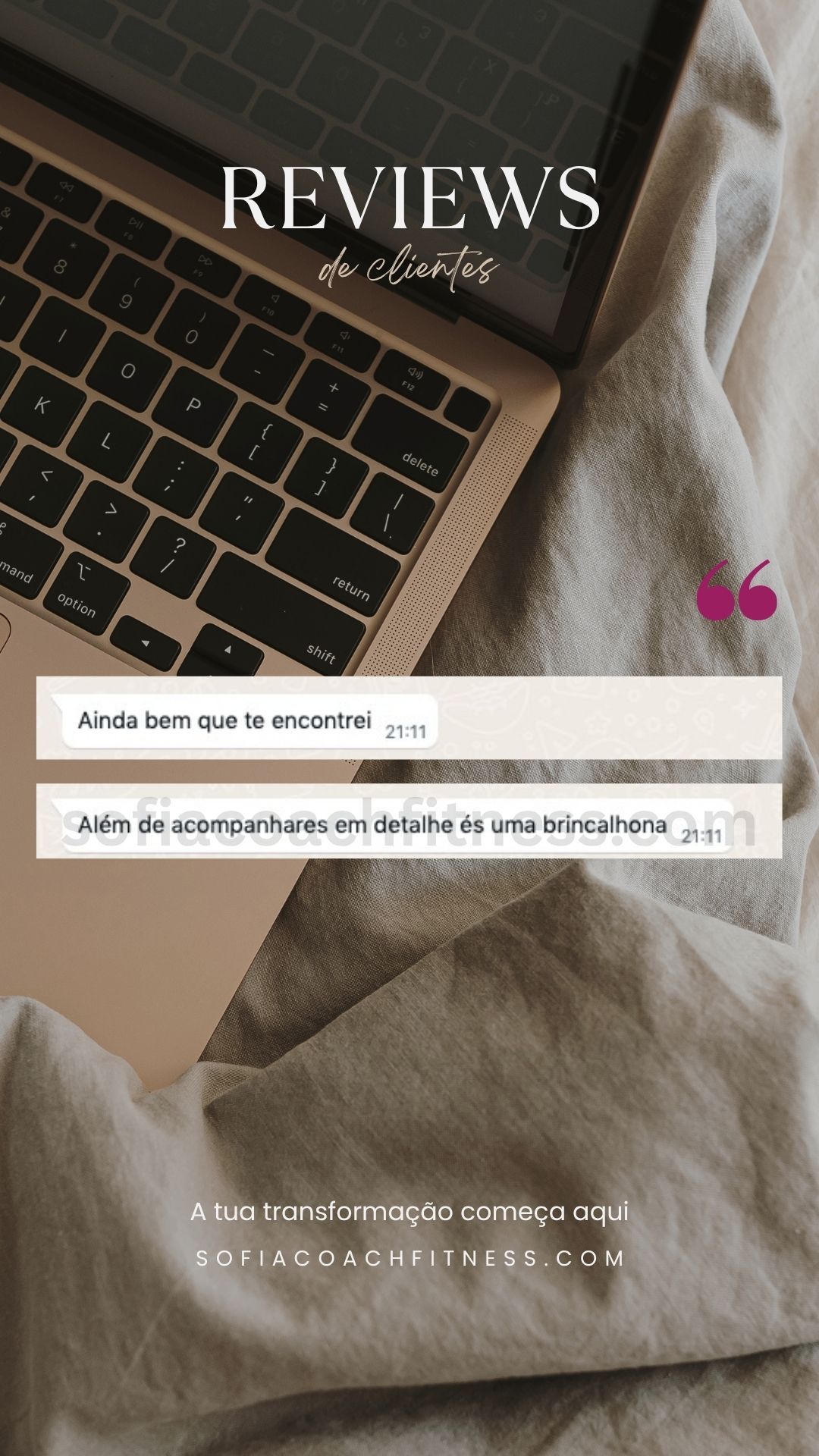 Cliente confirma resultados com plano de treino e orientação nutricional