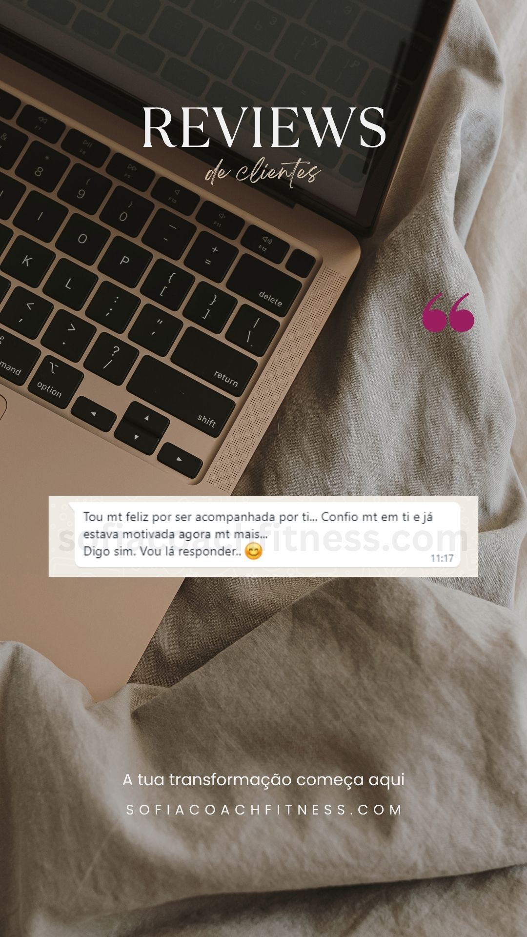 Cliente alcança transformação física com plano de treino online