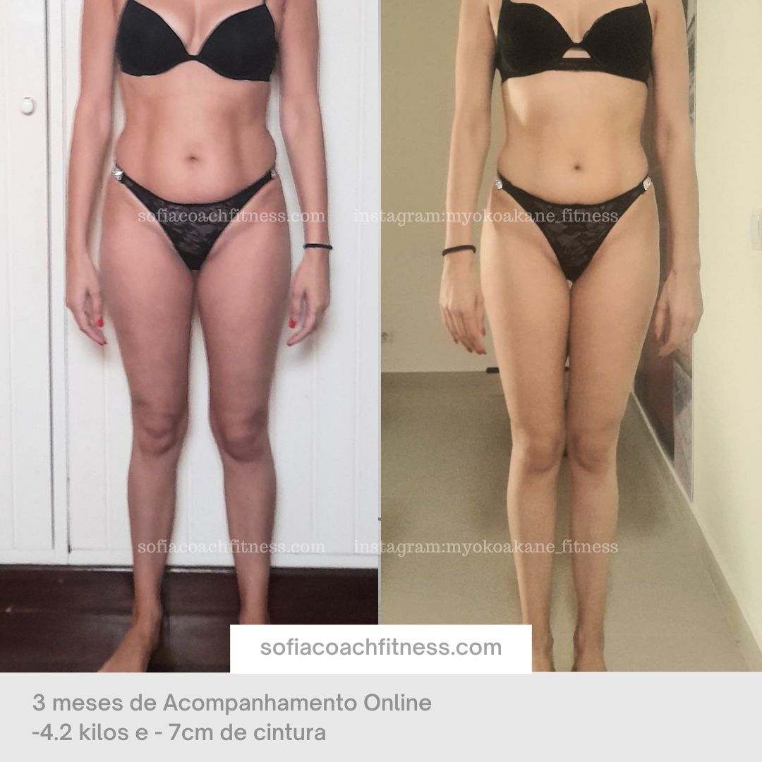 Resultados de emagrecimento feminino com treino e alimentação