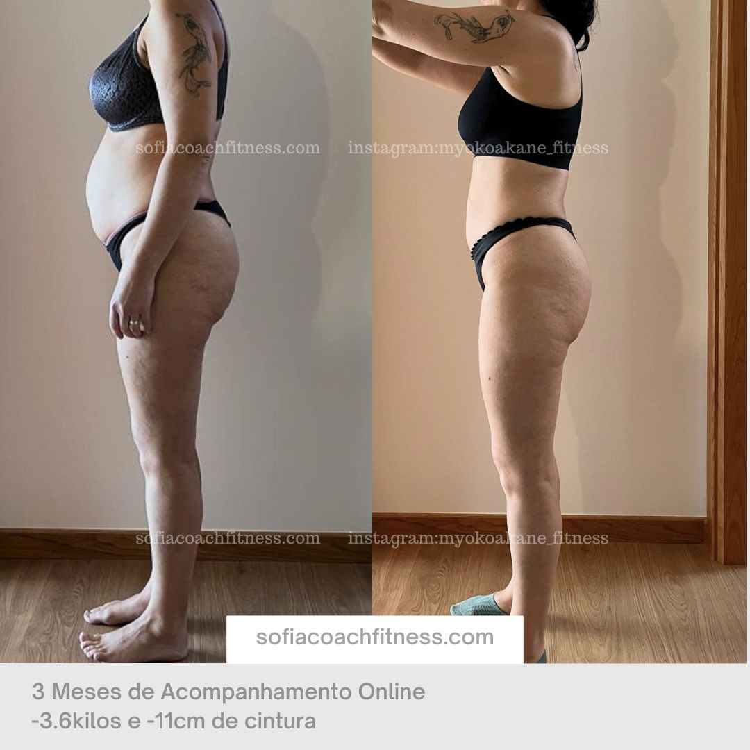 Antes e depois perda de barriga com plano estruturado fitness